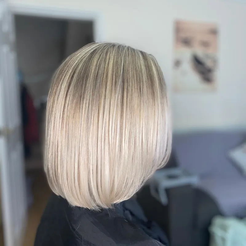 Sleek Blonde Bob